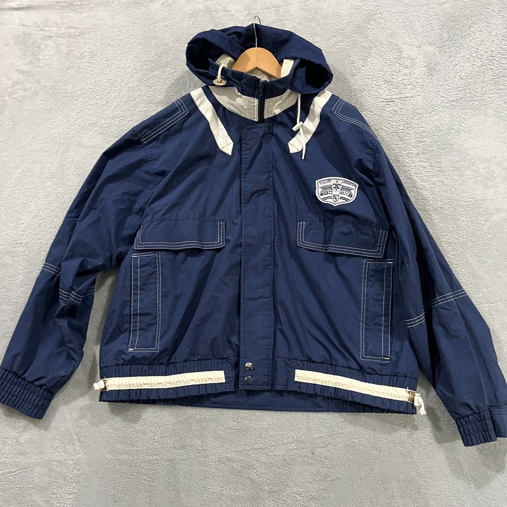 Vintage 90s Mens XL Kenny Rogers Windbreaker Jacket Classic American Patch